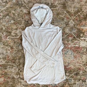 Lululemon Athletica Heather Gray Hooded Top